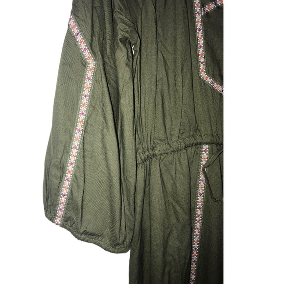 Anthropologie Olive Green Edme&Esyllte Boho Dress - Picture 3 of 6